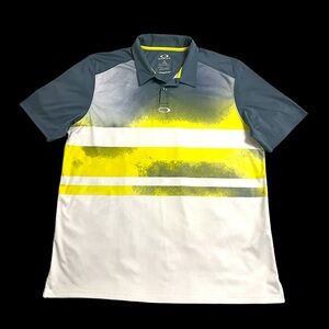 Oakley Hydrolyx PERFORMANCE POLO GOLF SHIRT MENS XL EUC
Grey Yellow
